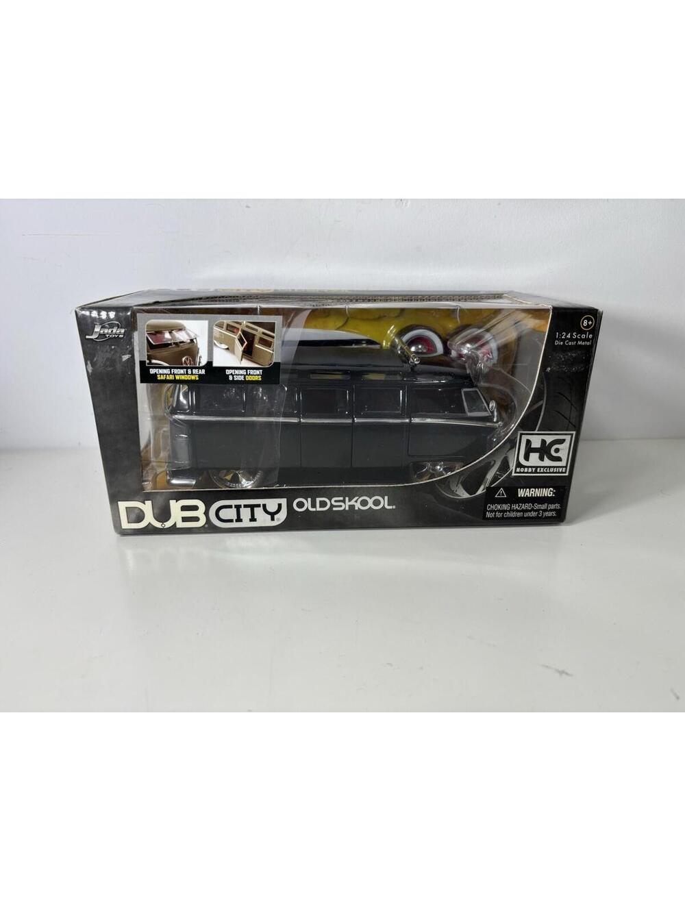 JADA HOBBY EXCLUSIVE HE 1962 VW VOLKSWAGEN BUS VAN BLACK 1:24 DIECAST